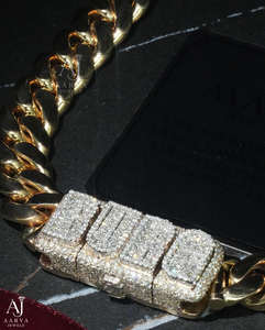 สร้อยคอแบบ Cuban Link ชุบทอง 18K ประดับเพชรซิคอน สไตล์ฮิปฮอป สำหรับทุกเพศ เหมาะสำหรับงานปาร์ตี้ - Product Image 3