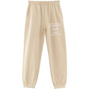 Pantalones Deportivos Beige para Hombre SAMUEL INDUSTRIES, Cintura Elástica Tejida, 100% Algodón, Pantalones Casuales con Logotipo Personalizado Impreso en la Pierna Derecha, Peso Medio - Product Image 1