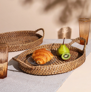Bandeja de Almacenamiento de Lujo con Forma de Corazón, Decoración Rústica Única, Bandejas Decorativas Hechas a Mano con Ratán Natural - Product Image 6