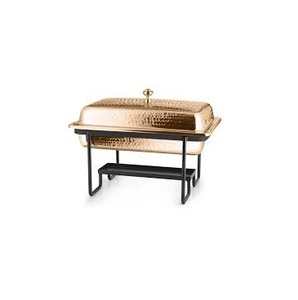 Plat à chafing haut de gamme écologique en acier inoxydable à gaz avec support de combustible pour la restauration hôtelière et les mariages - Product Image 4