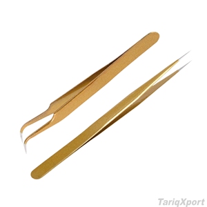 Pinzas para Pestañas Profesionales de Alta Calidad TARIQXPORT Modelo TX-ET-126 con Logotipo Personalizado, Mango Cómodo y Preciso de Acero Inoxidable - Product Image 3