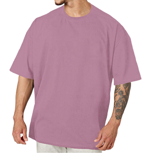 Camisetas Cortas de Alta Calidad para Hombre, Estilo Urbano, Corte Cuadrado, Color Sólido, Logotipo Personalizable, Ajuste Regular, Ecológicas, Antiarrugas - Product Image 1