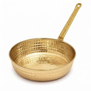 Cast Iron Handle Brass Metal Fry <b>Pan</b> Silver And Gold Polish For Home Kitchen Cookware Stovetop Cooking <b>Pan</b> Frying <b>Pan</b> - Product Image 4