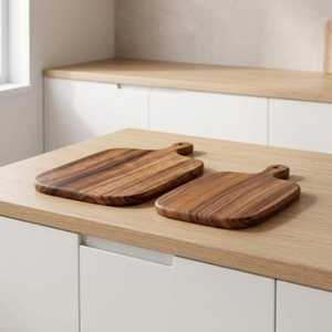 Tabla de Cortar de Madera de Diseño de Lujo, Tabla de Cortar Grande de Madera Natural para Uso en el Hogar, Hoteles y Restaurantes - Product Image 4