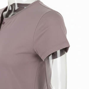 Chemises de sport décontractées pour femmes, à manches courtes, boutonnées, coupe régulière, col rond, légères, pour la salle de sport et les entraînements - Product Image 3