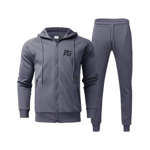 Survêtements d'hiver confortables à capuche et fermeture éclair, tenue d'entraînement mi-lourde pour la gym, la course, l'exercice, les voyages, décontractée et tendance - Product Image 1