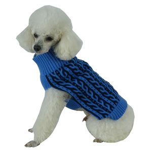 Maglione per Cani di Design Armonioso, Bicolore, Lavorato a Maglia con Cavo Pesante, Abbigliamento per Animali Domestici - Product Image 3