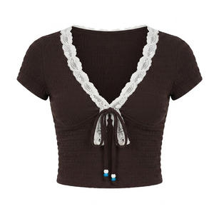 Nuevas Blusas Cortas para Mujer, Estilo Único y Moderno, Ecológicas, Transpirables, de Secado Rápido, con Cuello Redondo - Product Image 2
