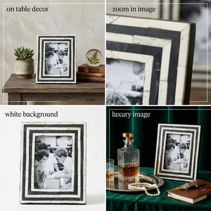 Handmade Wooden Rectangular Photo Rustic Geometric <b>Design</b> Modern Ornate Customized Shape Vertical Tabletop Display <b>Wall</b> Hanging - Product Image 4