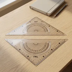 Indian Supplier Vikas Polystyrene Geometry <b>Set</b> Durable 2 <b>Set</b> <b>Square</b> and Triangle Scale 8 Inch 10 Inch for School Mathematics Use - Product Image 5