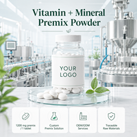 Prémélange de vitamines et de minéraux en poudre, mélange nutritionnel personnalisé pour la fabrication de compléments alimentaires en comprimés et en capsules, service OEM ODM