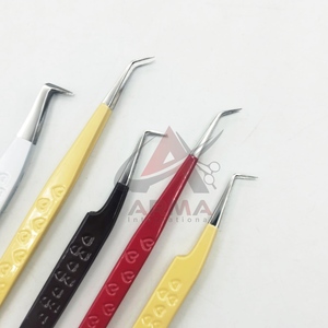 Pince à épiler pour extensions de cils en acier inoxydable, prix de gros, vente chaude, étiquette privée, conception CNC personnalisée, précision et durabilité - Product Image 1