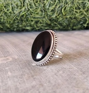 Anillo de Ónix Negro Natural, Plata de Ley 925, Hecho a Mano, Joyería Fina Clásica, Regalo para Ella - Product Image 4
