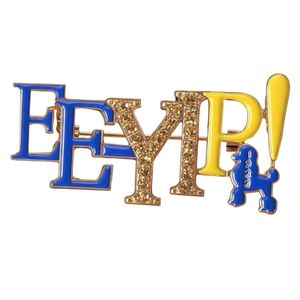 Pin de Solapa Esmaltado EE Yip Sigma Gamma Rho Azul Dorado, Broche de Hermandad Griega, Accesorio Coleccionable, Estilo Regalo - Product Image 1