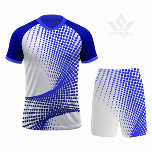 Conjunto de Camiseta de Fútbol Personalizada para Hombre, Diseño de Puntos Rojos y Blancos, Sublimada, de Secado Rápido, Manga Corta, Transpirable, Uniforme Deportivo para Adultos, para Todas las Temporadas - Product Image 6