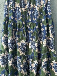 Casual Elastic Waist Breathable and Sustainable Indian <b>Floral</b> Cotton <b>Skirt</b> Hand Block Print Nonwoven Weaving Method - Product Image 4