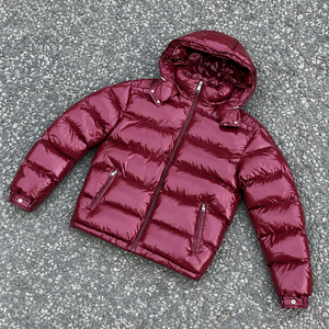 Manteau matelassé surdimensionné respirant, écologique, coupe-vent, à capuche, avec col amovible, veste d'hiver, étiquette personnalisée OEM, unisexe - Product Image 2