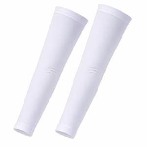 Manchons de cyclisme unisexes blancs anti-UV pour adultes, pour les sports de plein air - Product Image 4