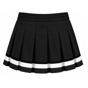 <b>Black</b> Gold Sublimated Cheer Panel <b>Skirt</b> <b>Pleated</b> Athletic Team Uniform Bottoms Performance Training Wear Competition Sports - Product Image 2