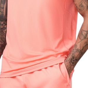 เสื้อยืดพิมพ์ลายกราฟิกสีพีชสำหรับผู้ชาย คอกลม แขนสั้น สำหรับออกกำลังกาย ฟิตเนส เทรนนิ่ง ชุดลำลอง ชุดกีฬา เสื้อยืดแอคทีฟแวร์ - Product Image 6