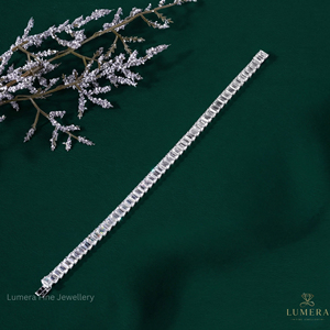 Custom Emerald Cut Lab Grown Diamond Tennis <b>Bracelet</b> 9K 10K 14K 18K White Gold IGI Certified Luxury Wedding Jewelry for Women - Product Image 2
