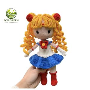 Muñeco de Ganchillo Hecho a Mano Personalizado, Estilo Anime, Amigurumi, Juguete de Peluche de Algodón Suave, Lindo Regalo para Niños, Recuerdo de Fiesta de Cumpleaños - Product Image 3