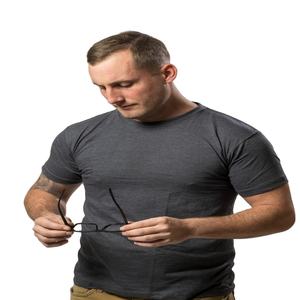 Camisetas de Punto Lisas Casuales para Hombre, 175 Gramos, Corte Regular, Manga Corta, Cuello Redondo, Transpirables, de Secado Rápido, Ecológicas, CVC - Product Image 1