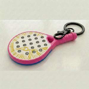 Customizable <b>Silicone</b> <b>Rubber</b> Tennis Padel Racket Keyring Custom Logo Custom Design Durable Material Custom Size for Event - Product Image 5
