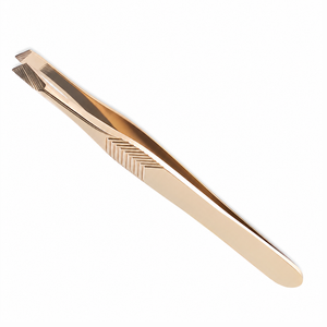 Pinza Profesional para Cejas de Acero Inoxidable con Punta Inclinada, Herramienta de Depilación y Maquillaje - Product Image 5