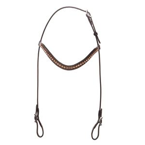 Cabestro de Cristal Color Oro Rosa de Alta Calidad, Herrajes de Latón Duraderos, Estilo Ecuestre Occidental, Cuero Internacional Personalizable - Product Image 1