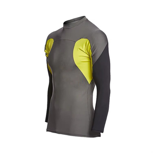 Haut de compression thermique à manches longues pour homme, coupe ajustée, séchage rapide, pour sports d'hiver, yoga, sous-vêtement de sport, tissu tricoté léger, couleur unie - Product Image 3