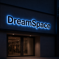 Letrero Luminoso LED Personalizado, Letras Negras Retroiluminadas, Letrero 3D con Letras de Canal para Negocios, Letrero Publicitario Acrílico