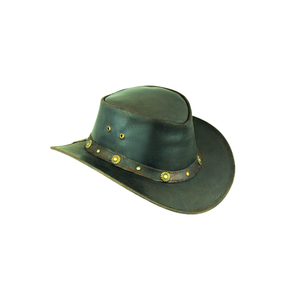 Sombrero de vaquero de cuero de primera calidad estilo occidental para hombre – Protección solar de ala ancha para rostro y cuello, correa de barbilla extraíble en tallas S–2XL - Product Image 1