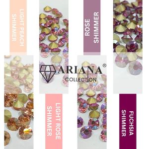 Piedras de Cristal Chatón con Brillo Color Durazno Claro, Rosa Claro, Rosa y Fucsia para la Fabricación de Joyas, Facetadas Premium - Product Image 2