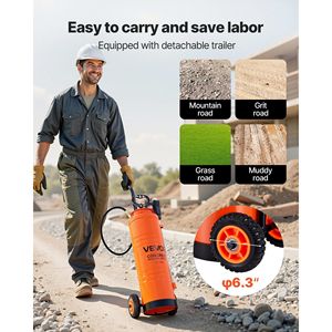 Carrello Industriale in Acciaio Inox da 5 Galloni con Ruote, Macchina per Spruzzare Malta con Pompa Tri-Poxy e Spruzzatore per Calcestruzzo con Asta da 20,5 Pollici - Product Image 4