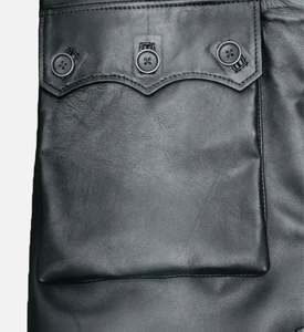 Manteau long pour homme en cuir véritable 100% original, qualité supérieure, manteau long en cuir marron tendance pour homme adulte - Product Image 6