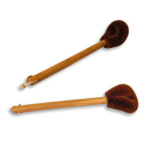 Ensemble de brosses de toilette en fibre de coco à long manche, brosses en fibres naturelles, produit de nettoyage pour salle de bain - Product Image 1
