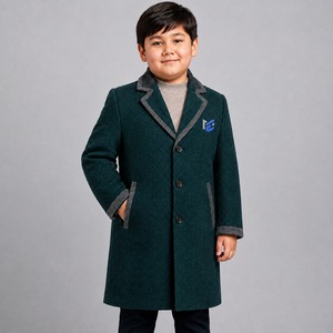 Service OEM, Marque Personnalisée, Manteau en Laine pour Enfants de Haute Qualité, Amovible, Légèrement Rembourré, Isolant, Grande Taille, Personnalisable - Product Image 1