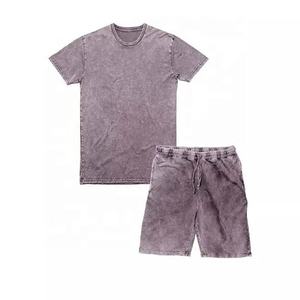 Wholesale Summer Men Shorts Shirt <b>Set</b> with Side Stripe <b>Knitted</b> Polyester Cotton Running Custom Men Plus Size High Street Style - Product Image 4