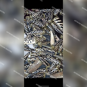 Colgante de Joyería con Amuleto de Cuerno de Búfalo con Efecto de Fuego Tribal para Mujer, Acabado Pulido con Patrón Realista de Tigre y Leopardo - Product Image 4