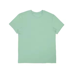 เสื้อยืดผ้าใยไผ่ระบายอากาศได้ดีเสื้อวิ่งแขนสั้นผ้าฝ้าย95% ลำลองสำหรับฝึกเข้ายิมผ้าถักลายพื้น - Product Image 6