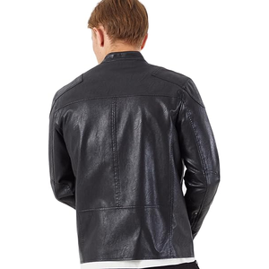 <b>Jacket</b> <b>Men</b> 100% Original Premium Quality Casual <b>Leather</b> <b>Jacket</b> XS Size Customizable High Fashion Solid Pattern Zipper Vintage - Product Image 1