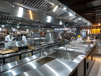 Équipement de cuisine pour restaurant, cuisinière combinée à gaz, équipement de cuisine commerciale, plaque de cuisson, friteuse, grill, cuiseur à pâtes