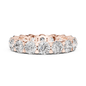 แหวนแต่งงานแบบคลาสสิกประดับเพชรทรงกลมทองคำ 18K ขายส่งจากโรงงาน แหวนแบบเรียบง่ายสามารถซ้อนกันได้ - Product Image 4