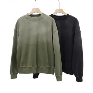 เสื้อสเวตเชิ้ตคอกลมทรงโอเวอร์ไซส์แบบยูนิเซ็กซ์ ผ้าถัก สีพื้น สวมใส่สบายๆ สำหรับฤดูใบไม้ร่วง ทรงปกติ แขนยาว - Product Image 1