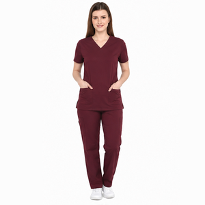 Uniforme Médico Quirúrgico para Mujer al por Mayor, Uniforme de Enfermería de Algodón y Poliéster Tejido, de Secado Rápido, Transpirable y Cómodo para el Cuidado de la Salud - Product Image 1