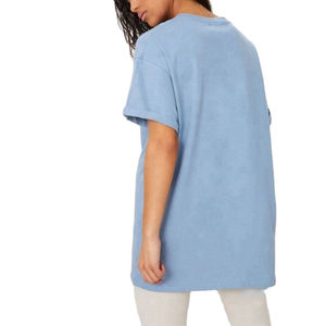 Camisetas Casuales con Cuello Redondo, Logotipo Personalizado, Corte Holgado, Estilo Urbano, Spandex/Algodón, Manga Corta, Impresión Digital, Camiseta de Moda para Mujer - Product Image 4