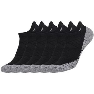 No Show Ankle <b>Socks</b> 3 Pairs Breathable Knitted Sport <b>Socks</b> for <b>Running</b> Adults Summer Gray Black White Stripe Pattern - Product Image 5
