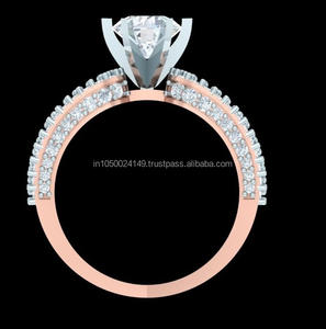 Bijoux à breloques uniques en argent sterling 925 plaqué or bague de fiançailles en diamant Love pour la fête de mariage des femmes - Product Image 4