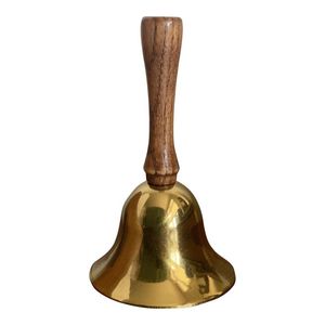 กระดิ่งทองเหลืองพร้อมด้ามไม้ กระดิ่งตกแต่งชิ้นเดียว - Product Image 5